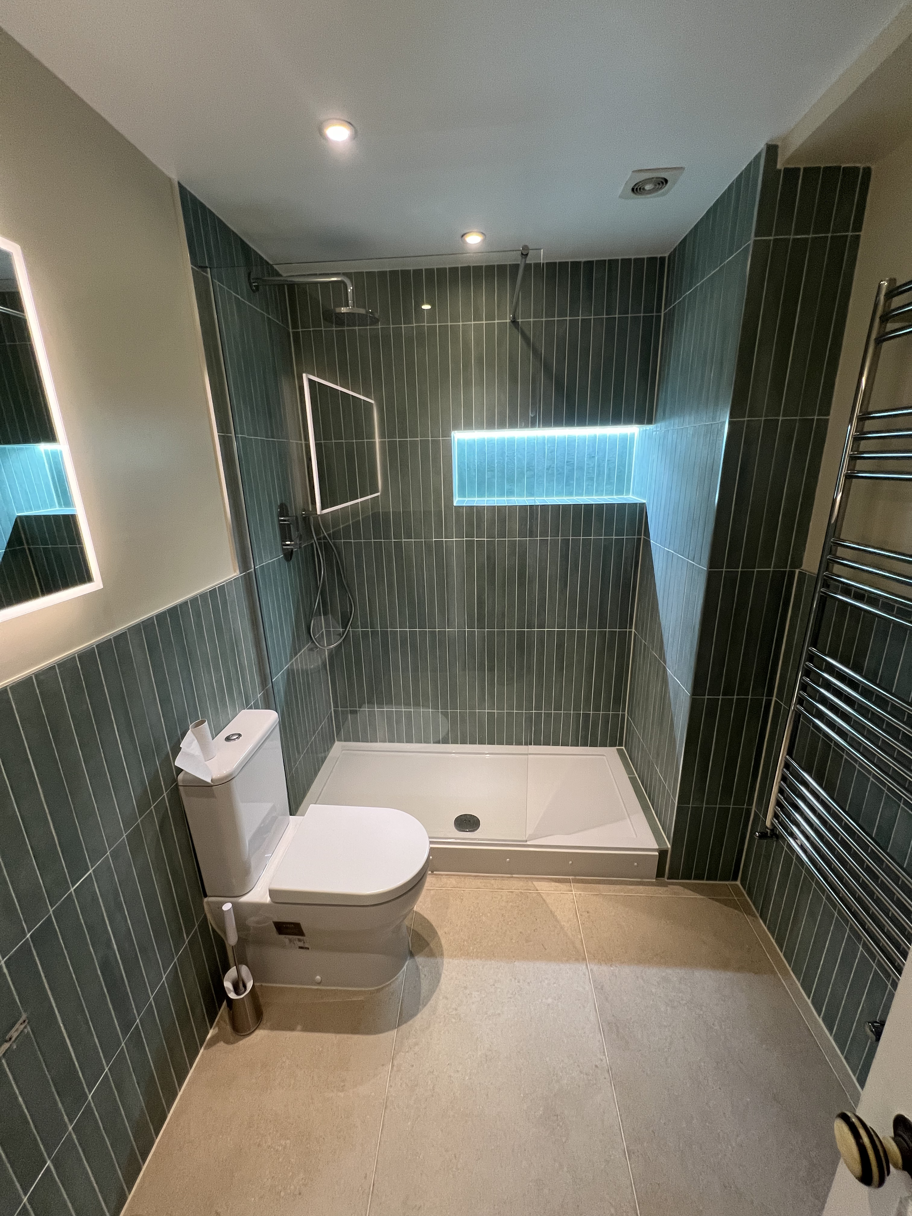 Hand-tiled master bathroom